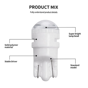 หลอดไฟ LED อัตโนมัติสำหรับรถยนต์ ไฟสีต่างๆ 12V T10 หลอดไฟ LED ชิป 5630 หลอดไฟสำหรับตกแต่งภายในรถยนต์ - Product Image 2