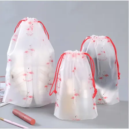 Prodotti di tendenza 2023 nuovo arrivo stampa personalizzata Logo poli borsa con coulisse borsa portaoggetti con coulisse in plastica smerigliata EVA per abbigliamento