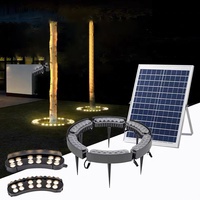 Lumière solaire circulaire en aluminium à LED pour arbre 48W/60W/72W Extérieur IP65 Étanche Jardin Paysage Palmier Spot Light