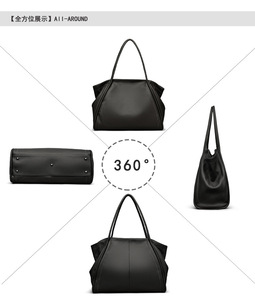 Sac à bandoulière décontracté tendance, grande capacité, en cuir véritable, sacs fourre-tout pour femmes, fabrication de grands sacs à main - Product Image 4