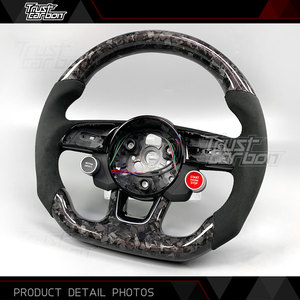 Volant et pièces intérieures de voiture en fibre de carbone forgée sur mesure, style sport pour <span class=keywords><strong>Audi</strong></span> A3 A5 S3 S4 A4 RS3 RS5 RS4 - Product Image 3