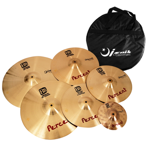 IZINK Juego de Platillos de Batería Hechos a Mano de 6 Piezas: Ride de 20'', Hi-Hat de 14'', Splash de 8'', <span class=keywords><strong>Crash</strong></span> de 16'' en Material B20 de Rendimiento Profesional B8 con Bolsa - Product Image 1