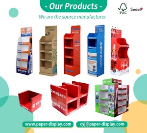 Quảng Đông Quảng Cáo Pop Bán Lẻ Đồ Ăn Nhẹ Các Tông Kệ Hiển Thị Đứng Giấy Tầng Rack Đứng Cho Lon Thuốc Xịt Tại Siêu Thị - Product Image 4