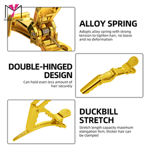 Pinza de cocodrilo dorada para peluquería, para secciones de cabello, al por mayor 2026 - Product Image 4