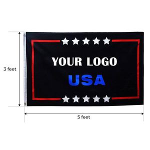 Bandera Americana 2024 de Poliéster Resistente para Exteriores, Impresa con Serigrafía, 3x5 pies, con Logotipo y Color Personalizados - Product Image 4