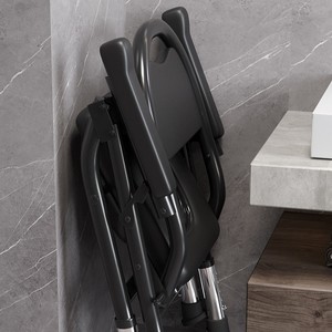 Portable Commode <b>Stool</b> For Elderly Foldable Reinforced Home Use With Seat 52cm Width <b>Adjustable</b> <b>Height</b> 42-52cm - Product Image 4