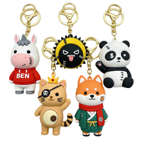 Porte-clés en silicone personnalisé de haute qualité, sans minimum de commande, en caoutchouc souple 3D, en PVC, pour la promotion, porte-clés NFC