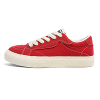 Chaussures décontractées en toile pour hommes et femmes, modèle 2024, nouvelle collection, design élégant, sport, skate, rouge, plates