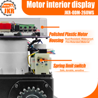 Kit de Sistema de Puerta Corredera Deslizante con WiFi, Capacidad de 600 kg a 2000 kg, Incluye Panel de Control, Modo de Ciclo de un Solo Botón
