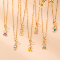 Collar con Colgante de Corazón y Piedra, Cadena de Cobre en Tono Dorado, Joyería de Moda para Mujer, Regalo