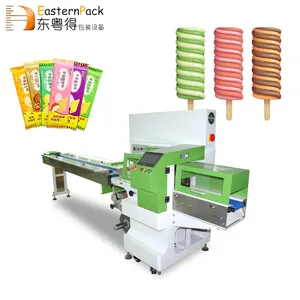 Cake Wet Wipe Making Film Full Automatic Cut Flower Flow Packaging For Pack Ice Popsicle Packing Machine