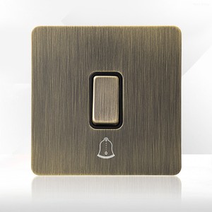 <b>Light</b> Toggle Switch 86 250v 1/2/3/4 Gang Double Pole 2 Way Wall Retro Green Bronze Stainless Steel Frame UK Standard 10A - Product Image 5