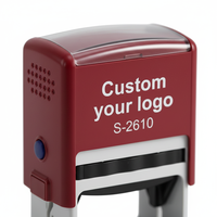 Sello Rectangular Mini Personalizado S-2610 26x10mm, Sello de Nombre y Firma Autoentintable, OEM ODM, Uso de Oficina