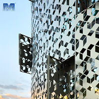 Nouveau style de panneau de façade en métal massif perforé de 20 mm, design découpé au laser 3D, gravure au laser, revêtement en aluminium, panneau mural composite