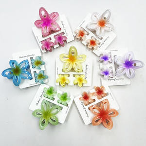 3 uds Bohemia Vintage plástico huevo flor pinzas para el cabello para mujer señora Hawaii playa pinzas para el cabello vacaciones accesorios para el cabello joyería - Product Image 2