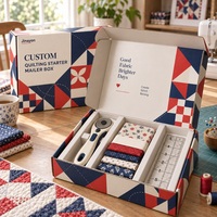 Boîte d'expédition personnalisée pour débutants en quilting, en carton ondulé E-flute, imprimée