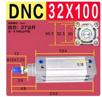 Cylindre pneumatique DNC-32-40-50-63-80-100-125-25-50-60-80-100-125-160-200-PPV-A