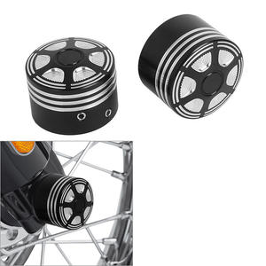 Kit di coperture per bulloni dell'asse anteriore nero XF2906170-01-B per <span class=keywords><strong>Harley</strong></span> Touring Softail XL <span class=keywords><strong>VRSC</strong></span> - Product Image 1