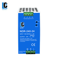 Alimentation électrique à découpage sur rail DIN LCTC NDR 240W 5V 12V 24V AC vers DC 5A 10A 20A SMPS Alimentations industrielles minces 180-240VAC