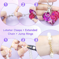 Nouveau produit transfrontalier très demandé : Kit de 990 pièces pour la fabrication de porte-clés et accessoires de bijoux DIY, comprenant chaîne à maillons ronds et crochets de boucle