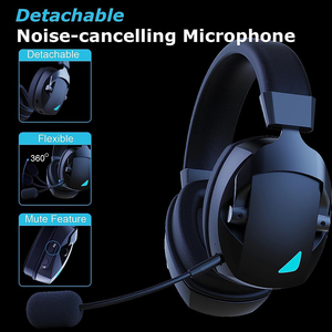 2.4G Over the Ear Gaming Headphone 25ms Low Latency <b>Wireless</b> Wired LED <b>Light</b> for Gamer BL100Pro Gaming - Product Image 6