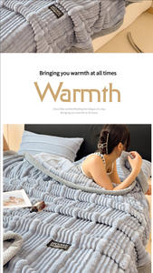 Wholesale Hot-selling <b>Rabbit</b> Fur <b>Blanket</b>, Thickened Luxury Office Nap <b>Blanket</b>, Warm Small Air-conditioned Sofa <b>Blanket</b> - Product Image 4