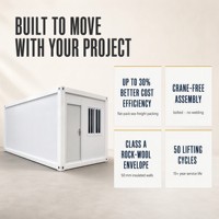 Maison conteneur à emballage plat zéro déchet, unités de logement modulaires préfabriquées durables pour éco-resorts et camps
