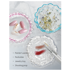 Acrílico Nail Display Plate Brush Holder Dappen Dish Nail Color Chart Nail Art Paletas - Product Image 1