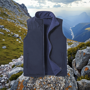 Chaleco Softshell reversible para hombre, ropa exterior personalizada a prueba de viento, transpirable, estilo informal, venta al por mayor - Product Image 6