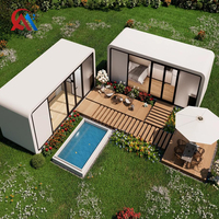 Maison préfabriquée, retraite en bord de lac, terrasse privée, vue sur le lac, séjour confortable, évasion naturelle, maison modulaire en conteneur