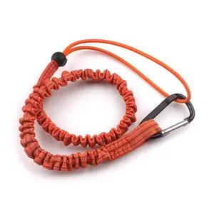 安全工具皮带减震可伸缩安全工具挂绳蹦极绳，带可拆卸扣带