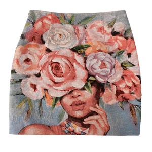 <span class=keywords><strong>2025</strong></span> Mới Tùy Chỉnh Mật Độ Cao Chất Lượng Của Phụ Nữ Quần Áo Rose Hat Dệt Jacquard Tấm Thảm Váy - Product Image 2