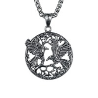 Collier rétro hip-hop en acier inoxydable, pendentifs tête de tigre et léopard, bijoux transfrontaliers, best‑seller pour hommes