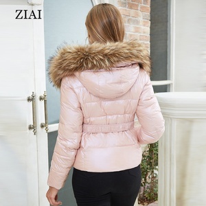Piumino Parka da <span class=keywords><strong>Donna</strong></span> di Buona Qualità, Lucido e <span class=keywords><strong>Impermeabile</strong></span>, Trapuntato e Imbottito, con Cappuccio in Vera Pelliccia, Personalizzabile - Product Image 4