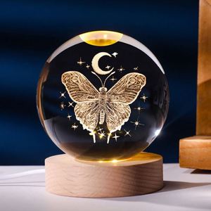 Bulk Crystal <b>Ball</b> Eco-Friendly 6cm 3D Laser Engraved Star Sphere <b>LED</b> Lamp Assorted Designs Holiday Party Favors Corporate Gifts - Product Image 3