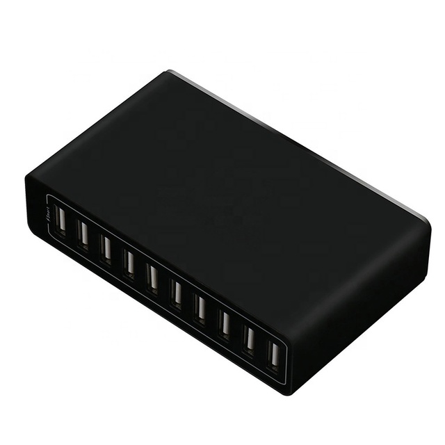 10 Ports Mobile Desktop Charging Head Multple Phone Charger Station 12A 60W Usb Ac Wall Multicharger for 5V Smart Cell Tablet