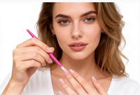 Outil à ongles réutilisable et durable en plastique, repousse-cuticules double usage, nettoyeur de manucure à embossage