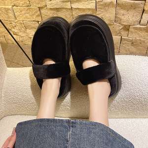 Zapatos de Tacón con Peluche Multifuncionales de Estilo Simple para Mujer, Otoño/Invierno, Casuales - Product Image 6