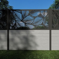 Panneau décoratif intérieur en WPC imperméable découpé au laser, séparateur de pièce composite pour hôtel, bureau, restaurant
