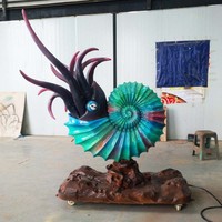 Modèle de simulation en résine et métal de poulpe animatronique intérieur/extérieur de haute qualité pour les occasions publiques et les parcs d'aventure