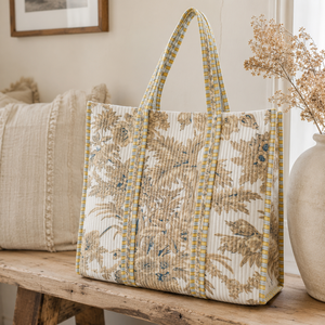 Premium Cotton Tote <b>Bag</b> for Women with Zipper Closure Stylish <b>Large</b> Capacity Shoulder Handbag for Shopping Travel <b>Beach</b> Grocery - Product Image 1