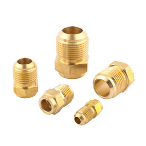 Raccord de tuyauterie de climatisation en laiton, double embout évasé, sans soudure, connecteur HVAC impérial 2 3 4 5 6 minutes - Product Image 1