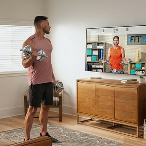 Ensemble d'haltères chromés de fitness en gros d'usine, poids réglables de 10 kg à 50 kg avec barre de connexion métallique utilisable comme barre d'haltères - Product Image 5