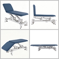 Table de soin esthétique moderne pliable électrique, lit de massage de spa avec hauteur réglable, 2 sections et revêtement haut de gamme