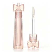 Nouveau tube de gloss à lèvres rose rond 3ml, contenant cosmétique, emballage de maquillage, logo personnalisé