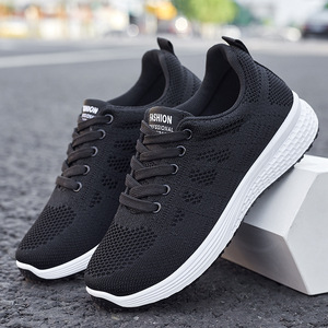 Nouvelles baskets respirantes légères pour femmes mode chaussures de course à pied plates pour les saisons de printemps et d'automne flexibles jetables - Product Image 5