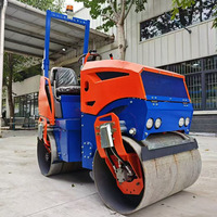 Compacteur à double tambour pour routes, machine de 1 à 2 tonnes pour asphalte et béton, 330 à 540 kg avec moteur et pompe, composants de rouleaux compresseurs routiers