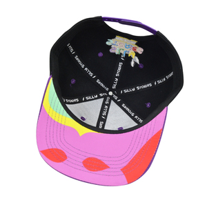 Thiết kế mới nhất của một chiếc mũ vành phẳng trong một khối màu Quái Vật màu tím Mũ bóng chày chất lượng cao với mũ <span class=keywords><strong>snapback</strong></span> vành phẳng - Product Image 6