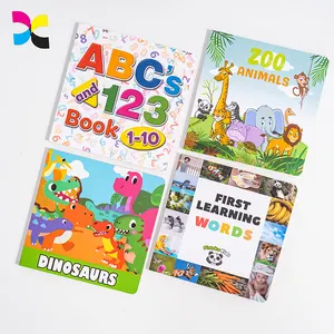 Impresora de libro de diseño personalizado, troquelado, 123 ABC, primer tablero de palabra, Impresión de libro - Product Image 1
