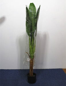 Árbol <span class=keywords><strong>Artificial</strong></span> de Plátano con Hojas de Goma y Corteza Realista, Decoración para el Hogar, Planta <span class=keywords><strong>Artificial</strong></span> en Maceta Pequeña de Plástico Verde Simulado - Product Image 6